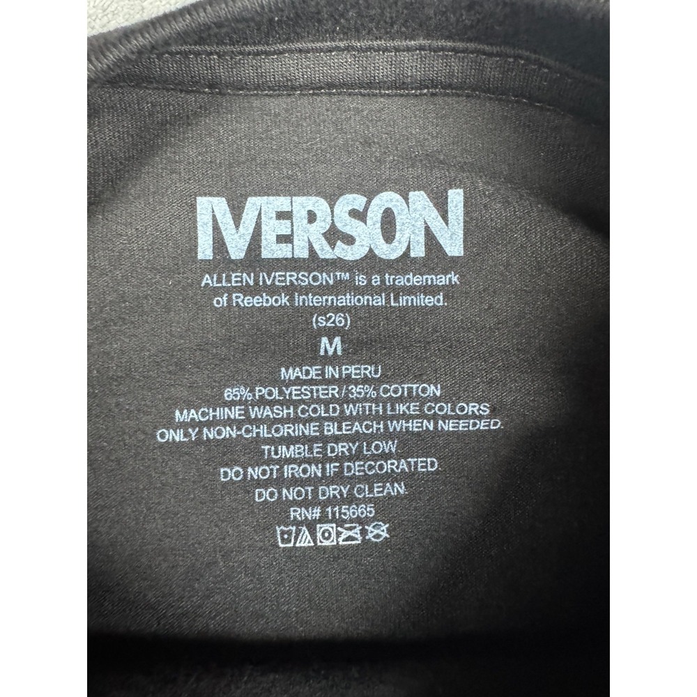 Allen Iverson Icon Graphic Short Sleeve T-Shirt Black Mens Size Medium RN115665 - Picture 8 of 10